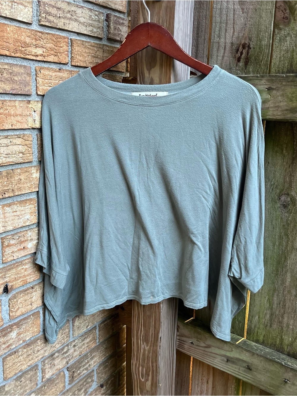 Three Bird Nest Oversized Boxy Tunic in Sage